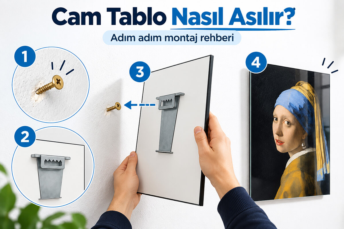 Cam Tablo Duvara Nasıl Asılır? Videolu Montaj Rehberi