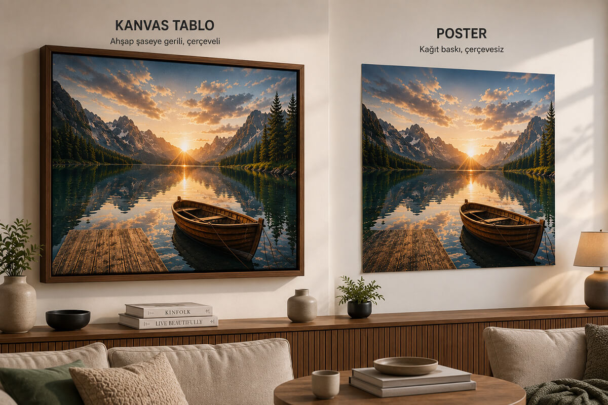 Kanvas Tablo ile Poster Arasındaki Fark Nedir? Hangisi Sizin İçin Daha Doğru Tercih?